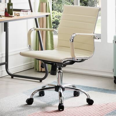 White Leather Desk Chairs Shop Online At Overstock