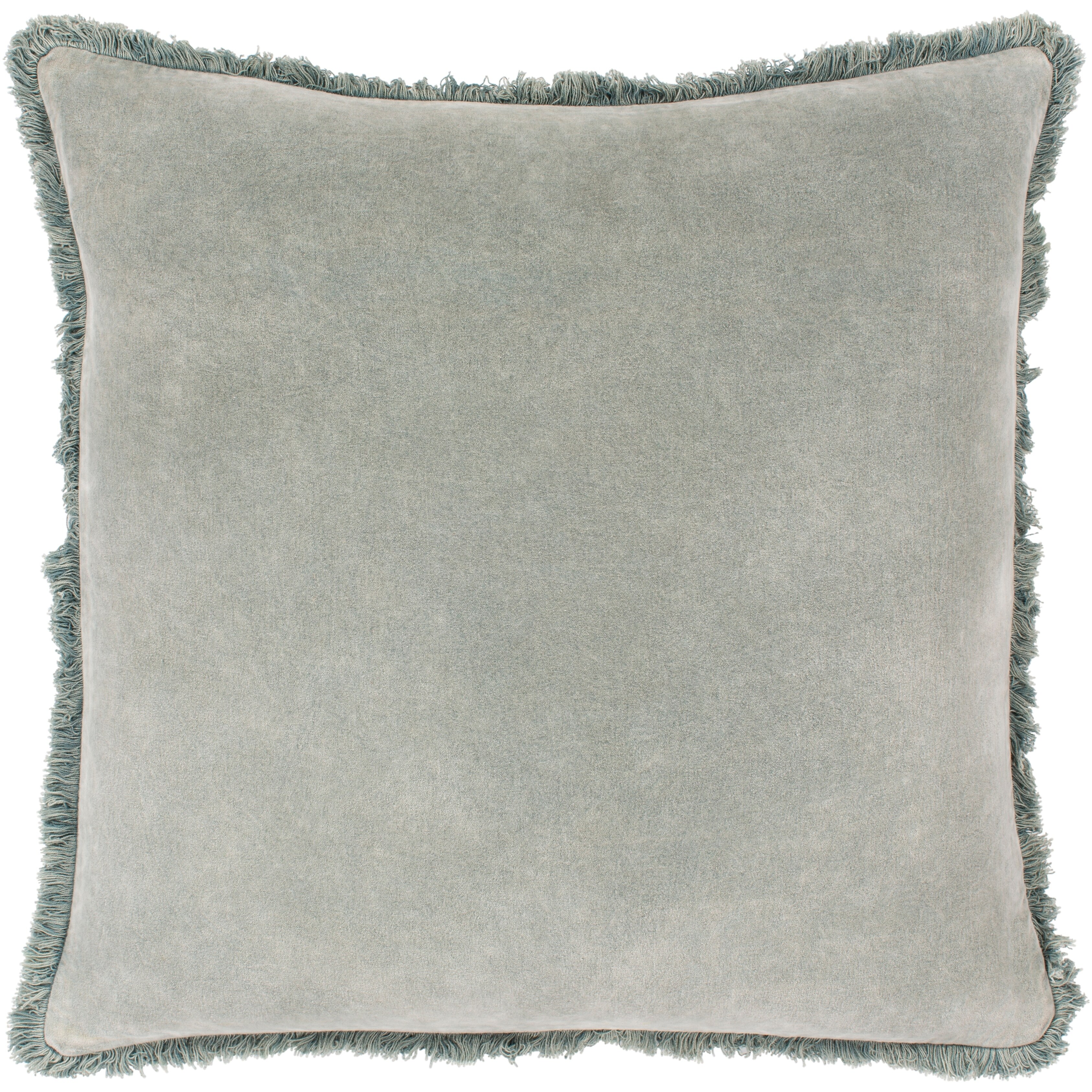 Better Homes & Gardens Decorative Throw Pillow, Cotton Fringe, Square,  Grey, 20''x20'', 2 Pack