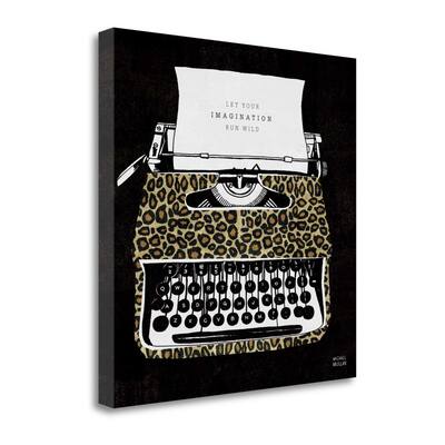 "Analog Jungle Typewriter" By Michael Mullan, Giclee on Gallery Wrap Canvas