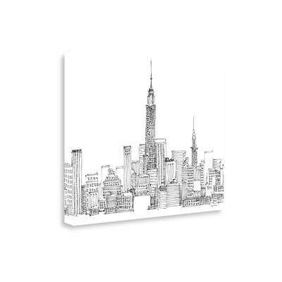 "New York Skyline Crop" By Avery Tillmon, Giclee Print on Gallery Wrap Canvas