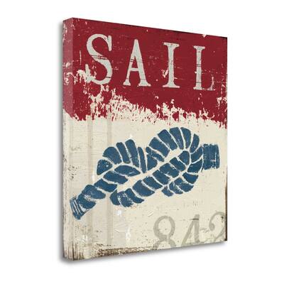 "Nautical III Red" By Wellington Studio, Giclee Print on Gallery Wrap Canvas