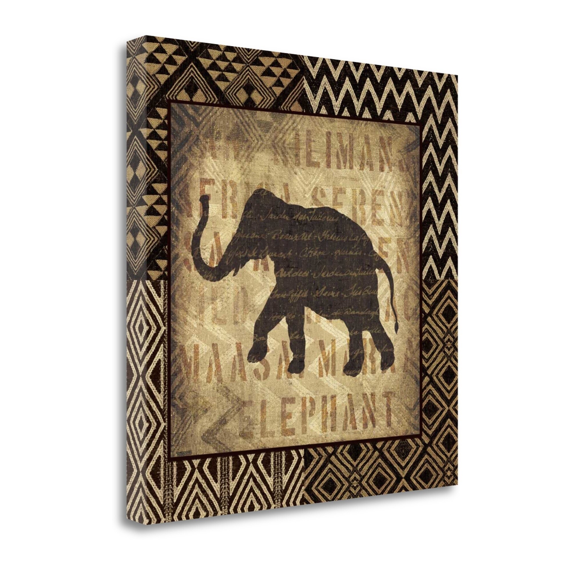 African Wild Elephant by Wild Apple Animal Safari Print Poster 12x12