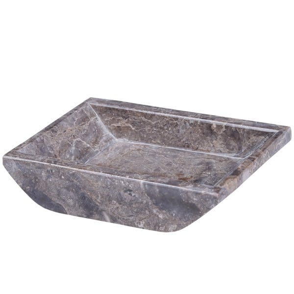 Creative Home Charcoal Marble Soap Dish, Soap Tray, Soap Holder