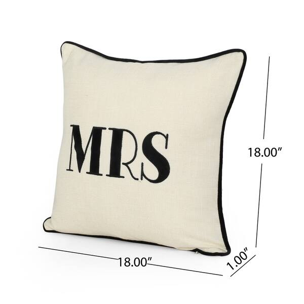 Shop Alvarado Modern Fabric Mr And Mrs Pillow Covers Set Of 2