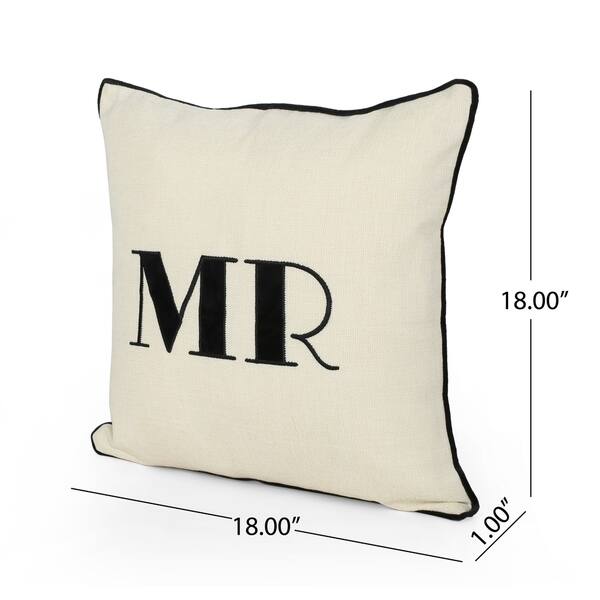 Shop Alvarado Modern Fabric Mr And Mrs Pillow Covers Set Of 2