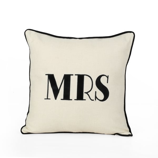 Shop Alvarado Modern Fabric Mr And Mrs Pillow Covers Set Of 2