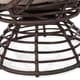 preview thumbnail 5 of 8, Pitner Outdoor Wicker Swivel Egg Chair with Cushion by Christopher Knight Home