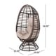 preview thumbnail 4 of 8, Pitner Outdoor Wicker Swivel Egg Chair with Cushion by Christopher Knight Home