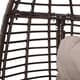 preview thumbnail 7 of 8, Pitner Outdoor Wicker Swivel Egg Chair with Cushion by Christopher Knight Home