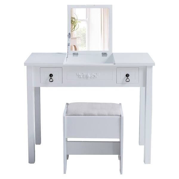 Shop Copper Grove Beiwien Vanity Table Set With Chair Overstock