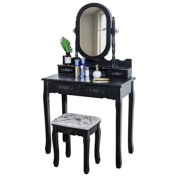 Shop Copper Grove Ganserndorf Vanity Table Set With Chair White