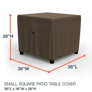 Budgebudge Square Waterproof Outdoor Patio Table Cover Neverweta Hillside Black And Tan Multiple Sizes Small 28 H X 36 L X 36 W Dailymail