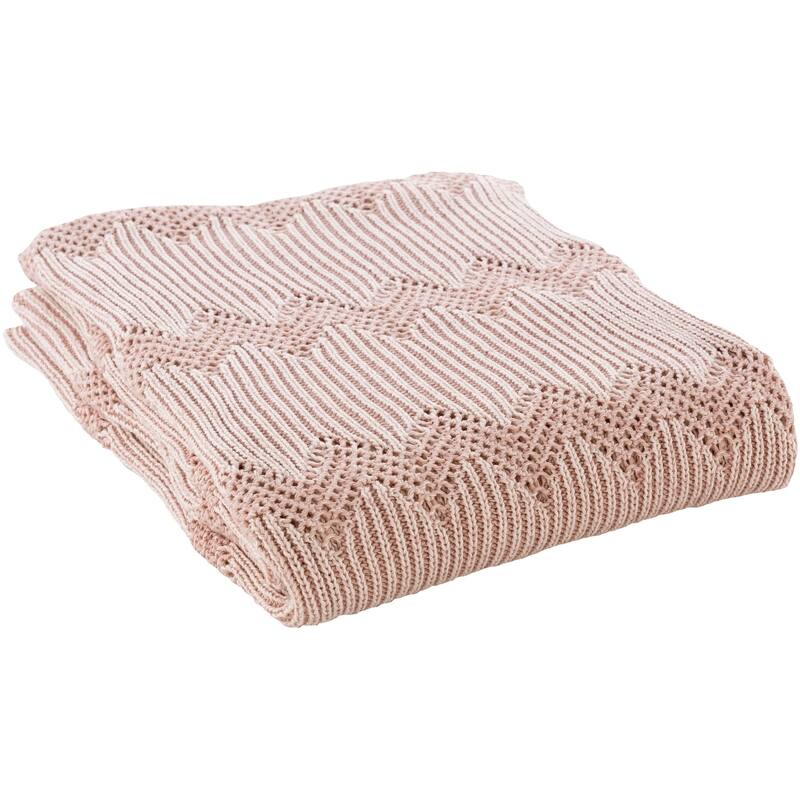 Artistic Weavers Carolin Modern Chevron Knitted Cotton Throw