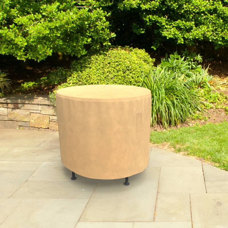 Budge Water-Resistant OutdoorRound Patio Table Cover, All-Seasons, Nutmeg, Multiple Sizes