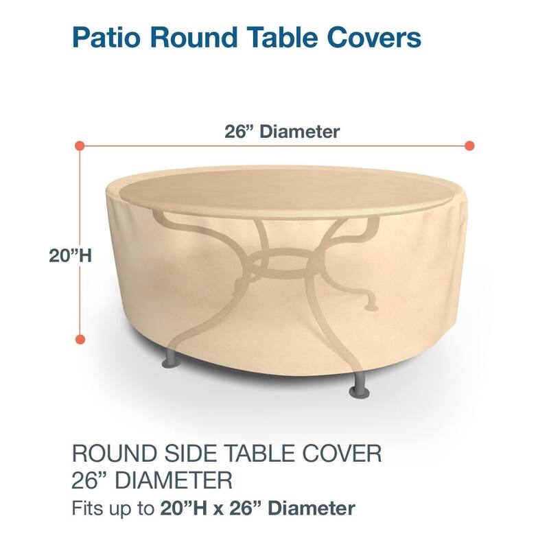 Budge Water-Resistant OutdoorRound Patio Table Cover, All-Seasons, Nutmeg, Multiple Sizes