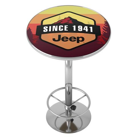Jeep Sunset Mountain Chrome Pub Table
