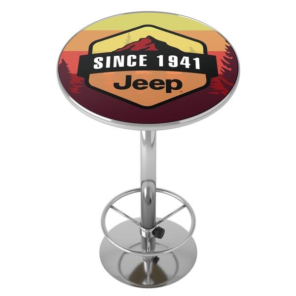 slide 2 of 5, Jeep Sunset Mountain Chrome Pub Table