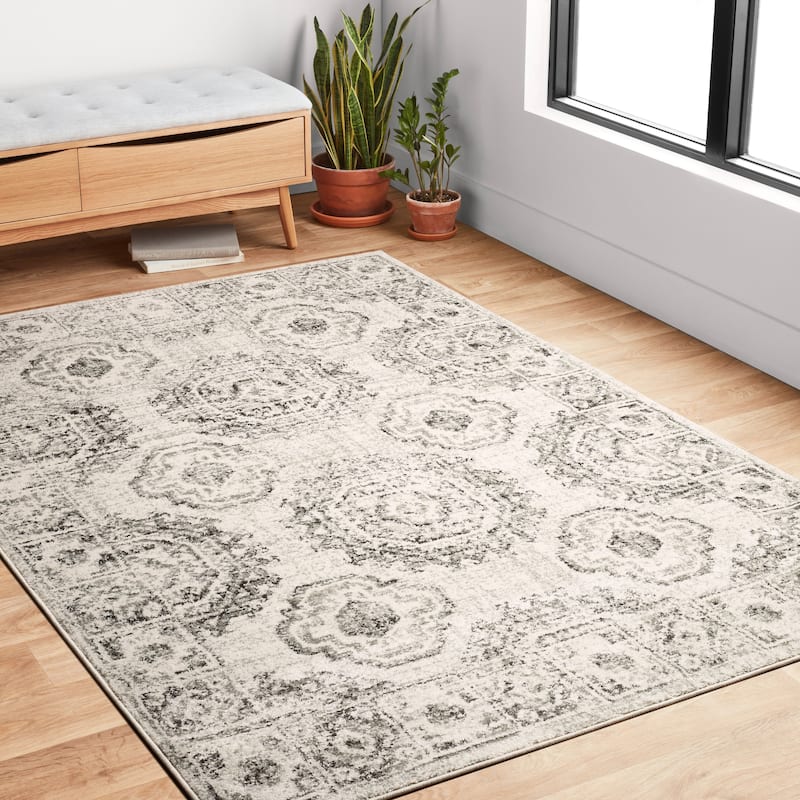 Alexander Home Bellagio Kaleidoscope Distressed Traditional Rug