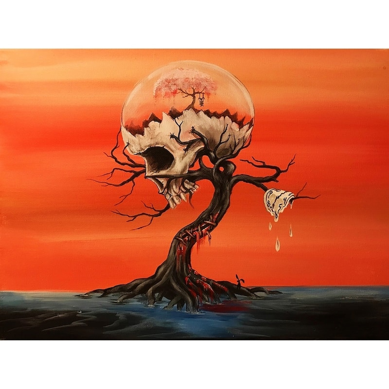 CANVAS Dali's Skull by Ed Capeau Art Painting Reproduction