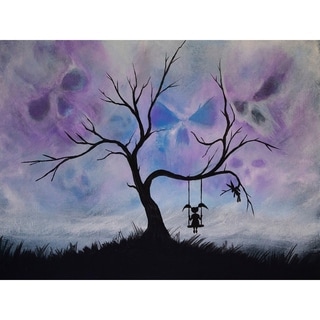 Framed Tree Swing Melty Moon By Ed Capeau Art Painting Reproduction Overstock