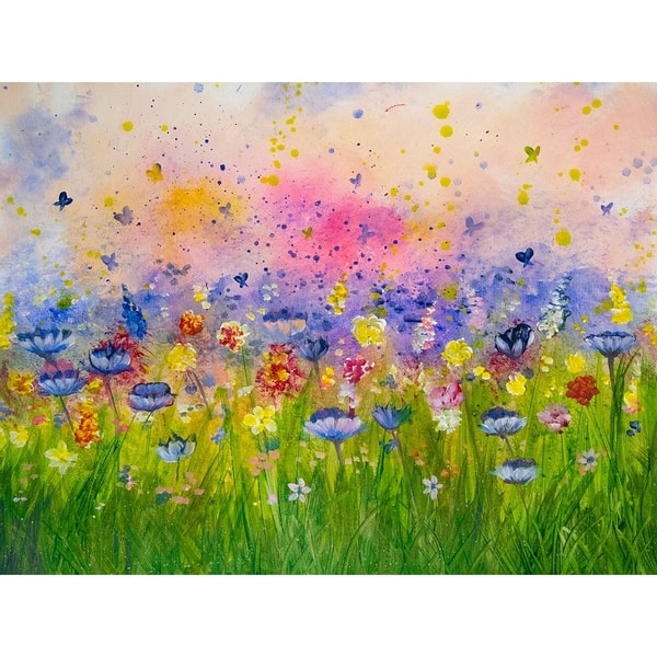 CANVAS Wild Spring Flowers by Ed Capeau Art Painting Reproduction - Bed ...