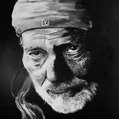 CANVAS Willie Nelson by Ed Capeau Art Painting Reproduction