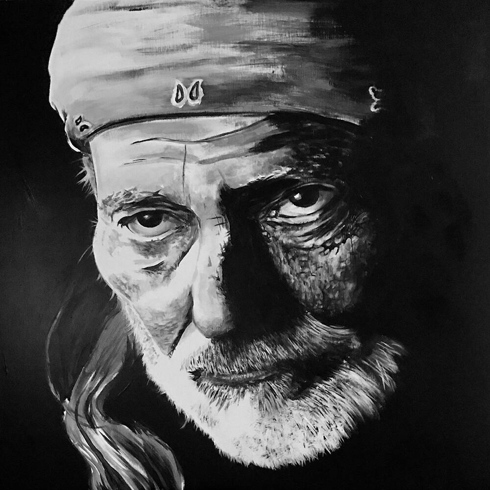 CANVAS Willie Nelson by Ed Capeau Art Painting Reproduction