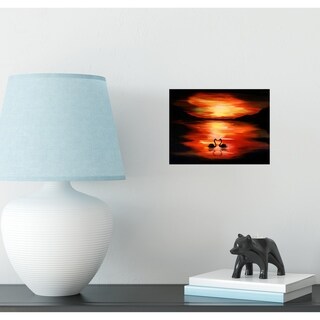 CANVAS Swan Love by Ed Capeau Art Painting Reproduction