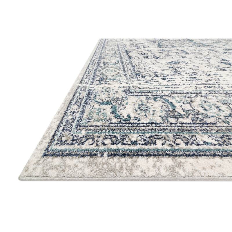 Alexander Home Bellagio Star Medallion Traditional Border Distressed Rug