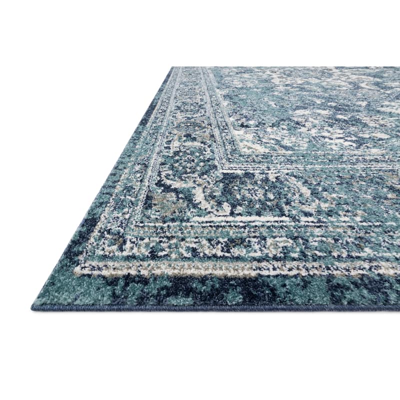 Alexander Home Bellagio Star Medallion Traditional Border Distressed Rug