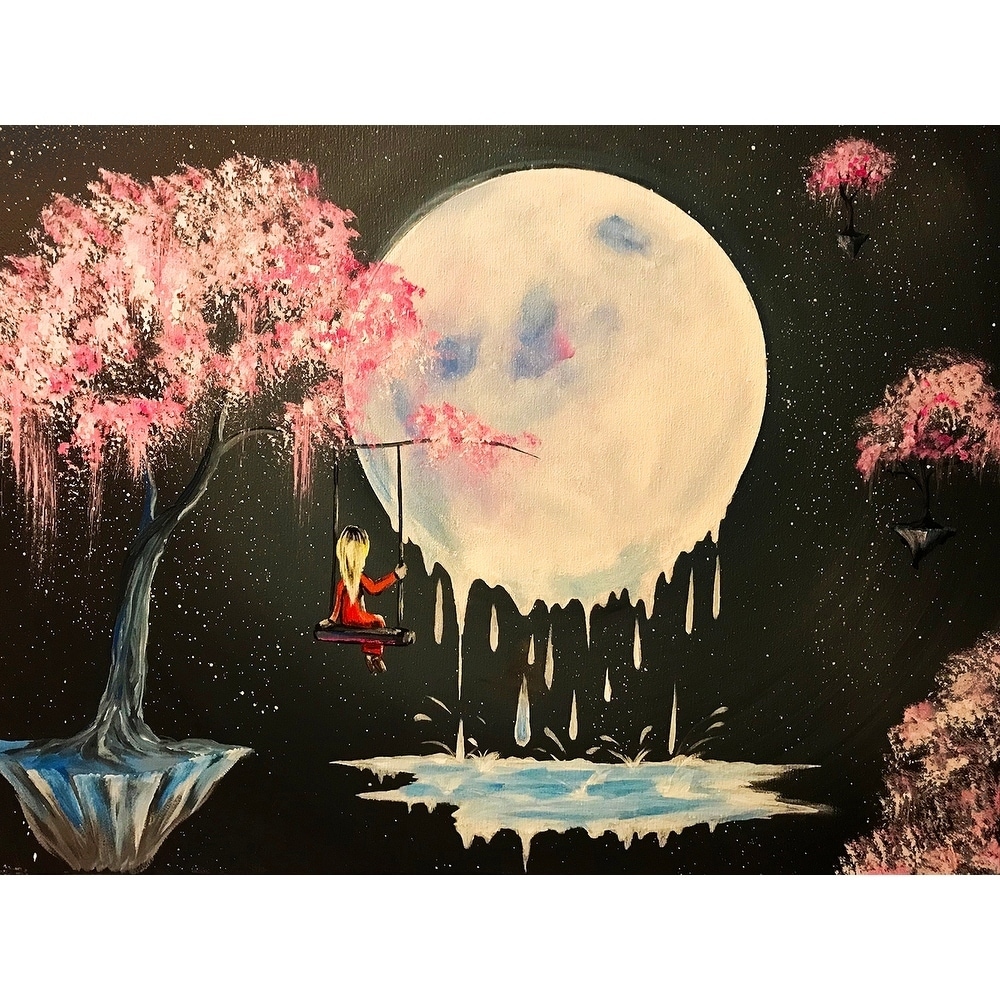 Tree Swing Melty Moon By Ed Capeau Giclee Art Painting Reproduction Pod Overstock