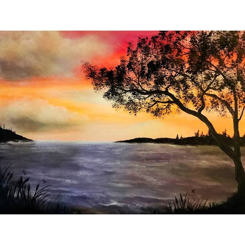 Lakeside Sunset by Ed Capeau Giclee Art Painting Reproduction POD