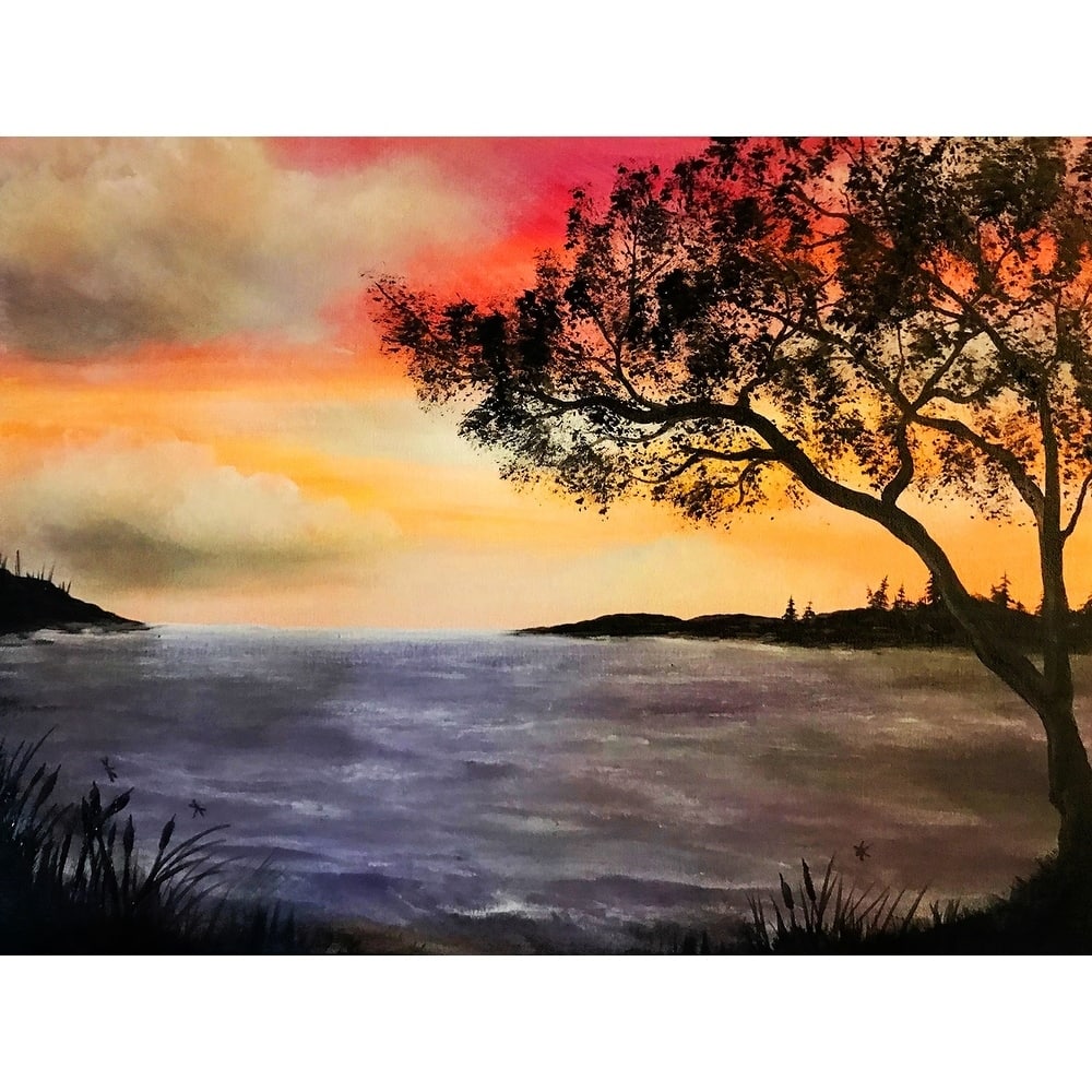 Lakeside Sunset by Ed Capeau Giclee Art Painting Reproduction POD