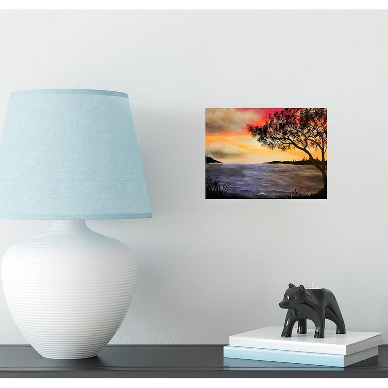 Lakeside Sunset by Ed Capeau Giclee Art Painting Reproduction POD - 8 x 10