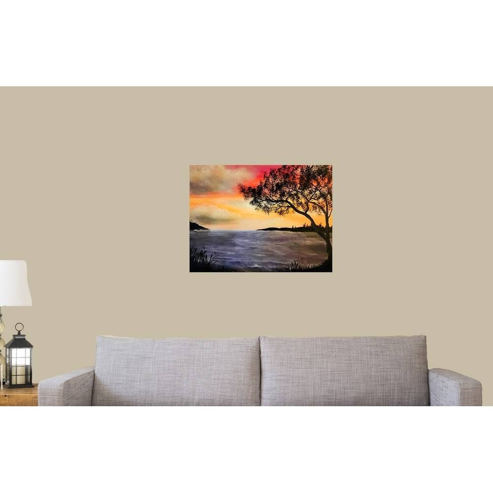 Lakeside Sunset by Ed Capeau Giclee Art Painting Reproduction POD