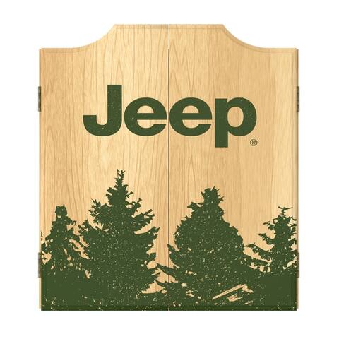 Jeep Tree Dart Board Cabinet Set