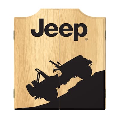 Jeep Silhouette Dart Board Cabinet Set - 20.5" x 3.5" x 24.75"