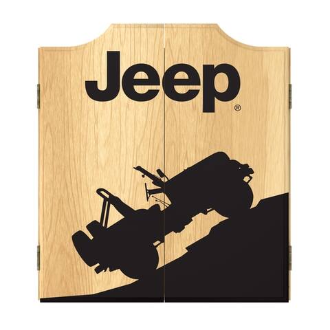 Jeep Silhouette Dart Board Cabinet Set