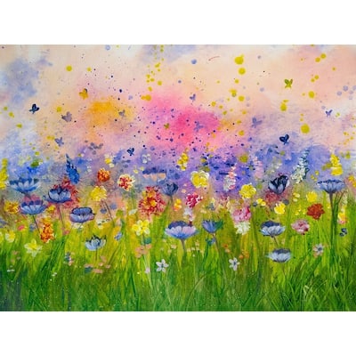 Wild Spring Flowers by Ed Capeau Giclee Art Painting Reproduction POD