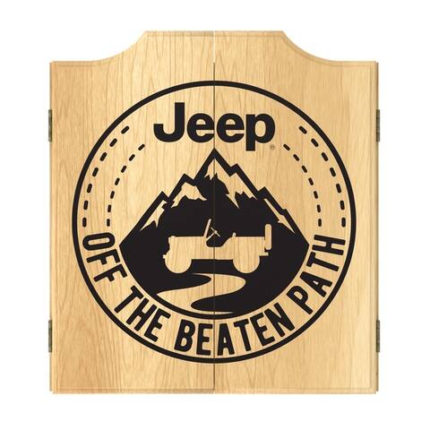 Jeep Black Mountain Dart Board Cabinet Set