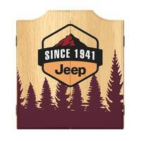 Jeep Sunset Mountain Dart Board Cabinet Set