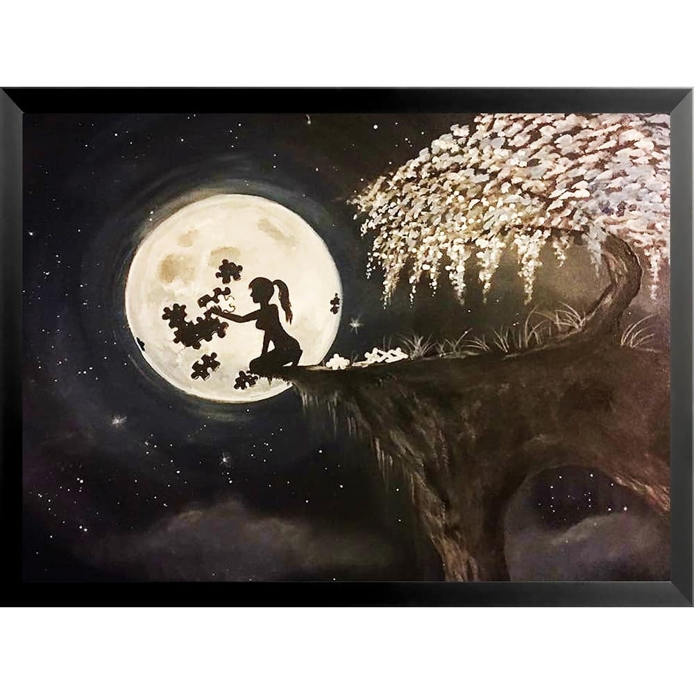 FRAMED Moon Puzzle by Ed Capeau Art Painting Reproduction