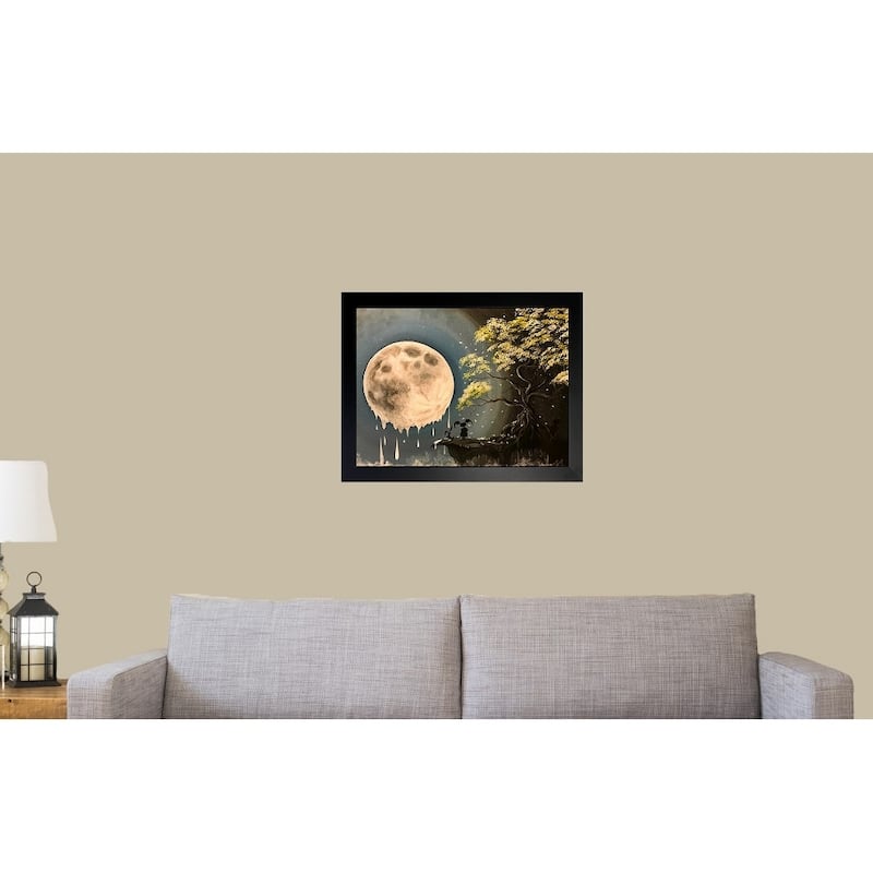 FRAMED Mystery Girl With Melty Moon by Ed Capeau Art Painting Reproduction