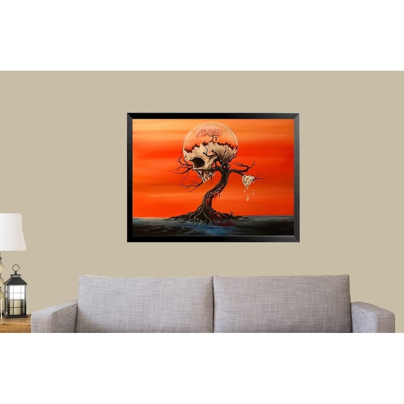 FRAMED Dali's Skull by Ed Capeau Art Painting Reproduction - 24 x 32 - Black