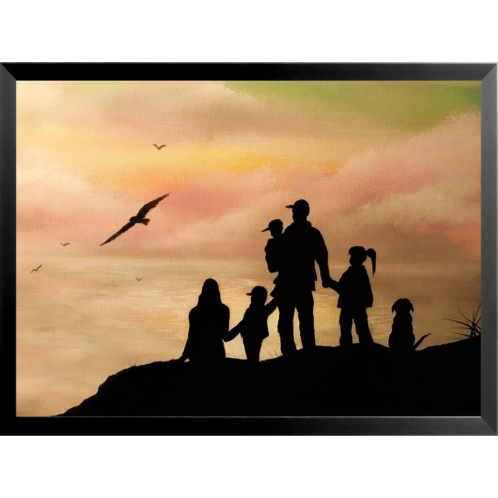 FRAMED Moon Over Route 66 by Ed Capeau Art Painting Reproduction Bed