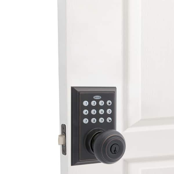 Honeywell Bluetooth Digital Entry Keypad w/Knob Door Lock - On