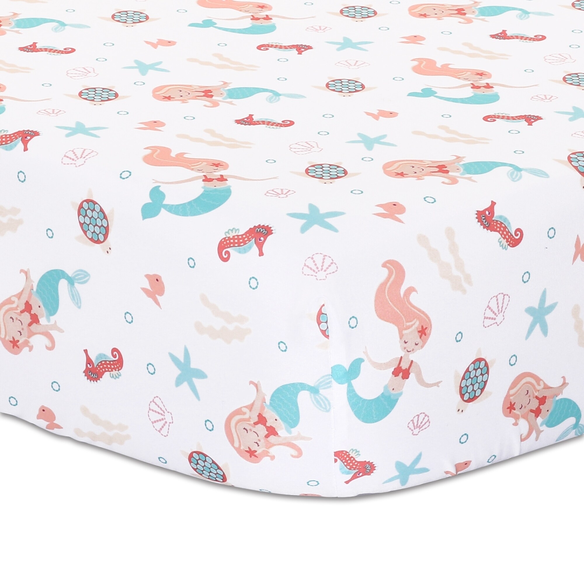 mermaid scale crib sheet
