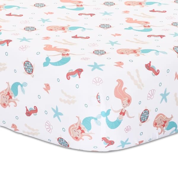 Shop Ps By The Peanutshell Mermaid Kisses 3 Pc Microfiber Crib