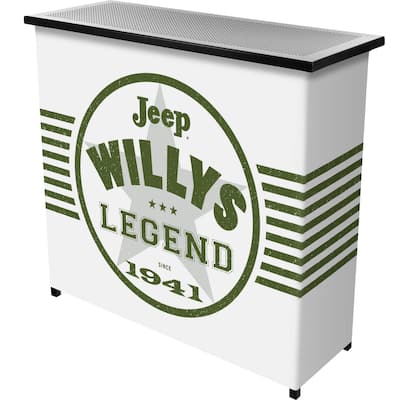 Jeep Willys Legend Collapsible Portable Bar - 39" x 15" x 36"