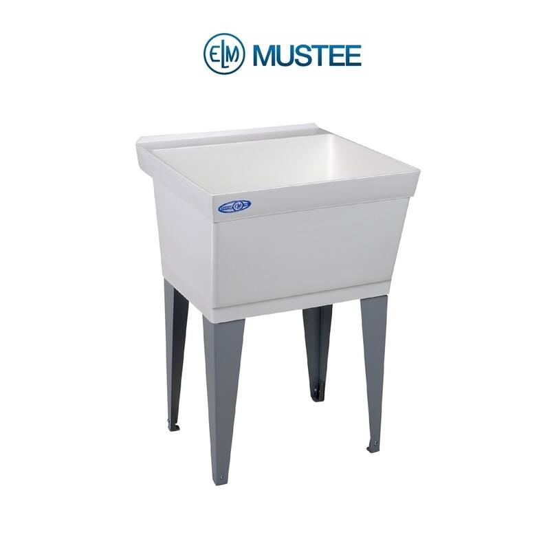Laundry Tub 23.5x23 Floor Mount - White